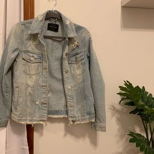 Distressed river island boyfriend jean jacket